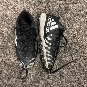 Adidas Black and White Athletic Cleats